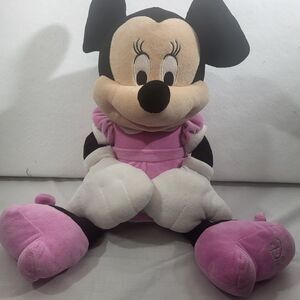 Disney Baby Pink Minnie Mouse Plush 16 Inch Crinkle Ears Baby Stuffed Animal Toy